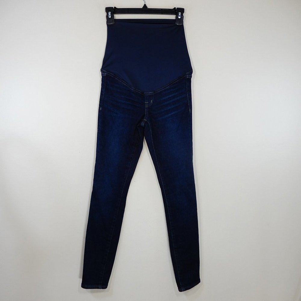 Madewell Maternity Over-the-Belly Skinny JEANS Size 23 Orland Wash Tencel Denim - Picture 4 of 8
